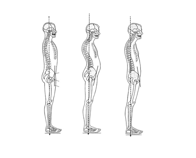 Male osteopath doing a postural evaluation